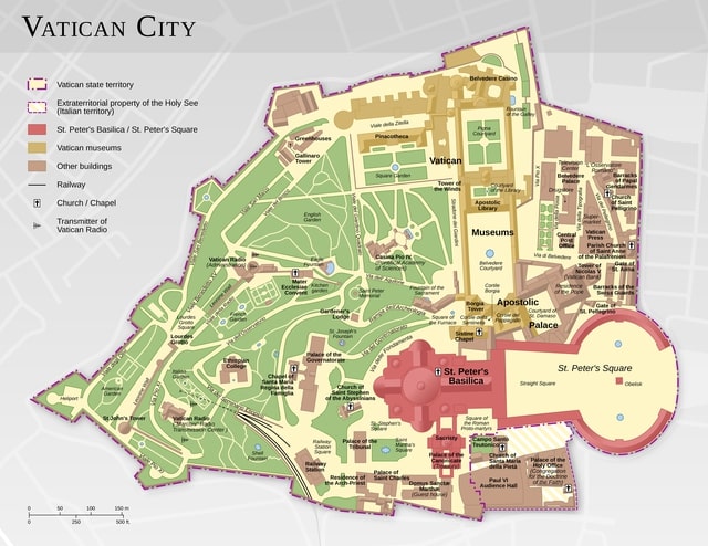 map of Vatican city