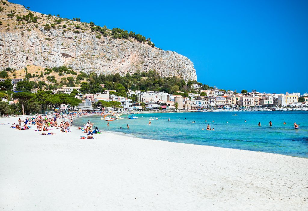 mondello beach sicily italy