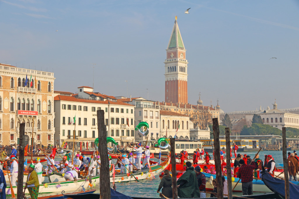 venice mask festival canal parade