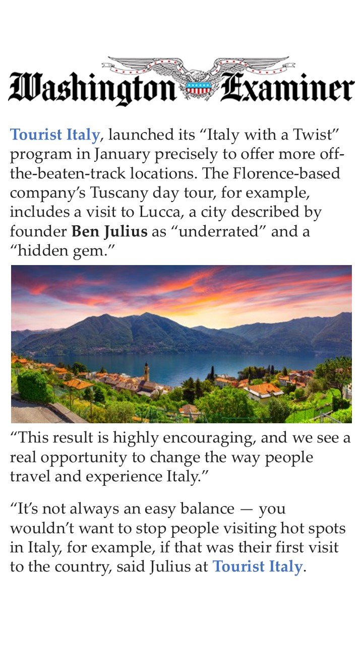 Washington Examiner Tourist Italy