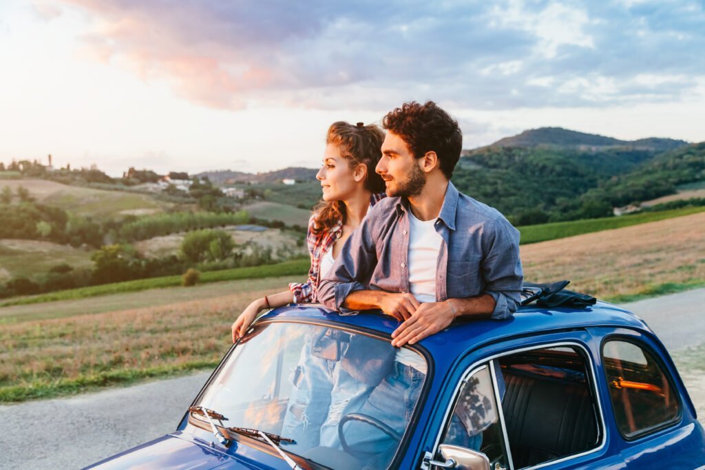 Driving through the Tuscan countryside