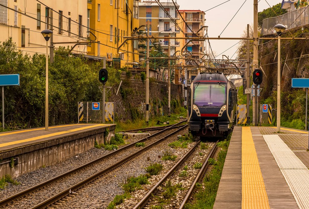 Train from Naples to Amalfi Coast