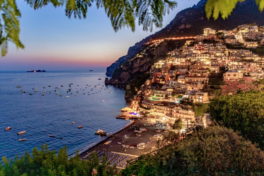 sunset positano italy summer